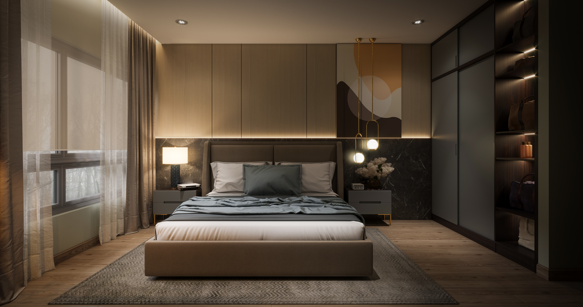 Crestron tunable LED fixtures and Crestron home control app for easy lighting control