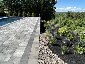 This backyard features a Sonance Landscape system and Coastal Source lighting.