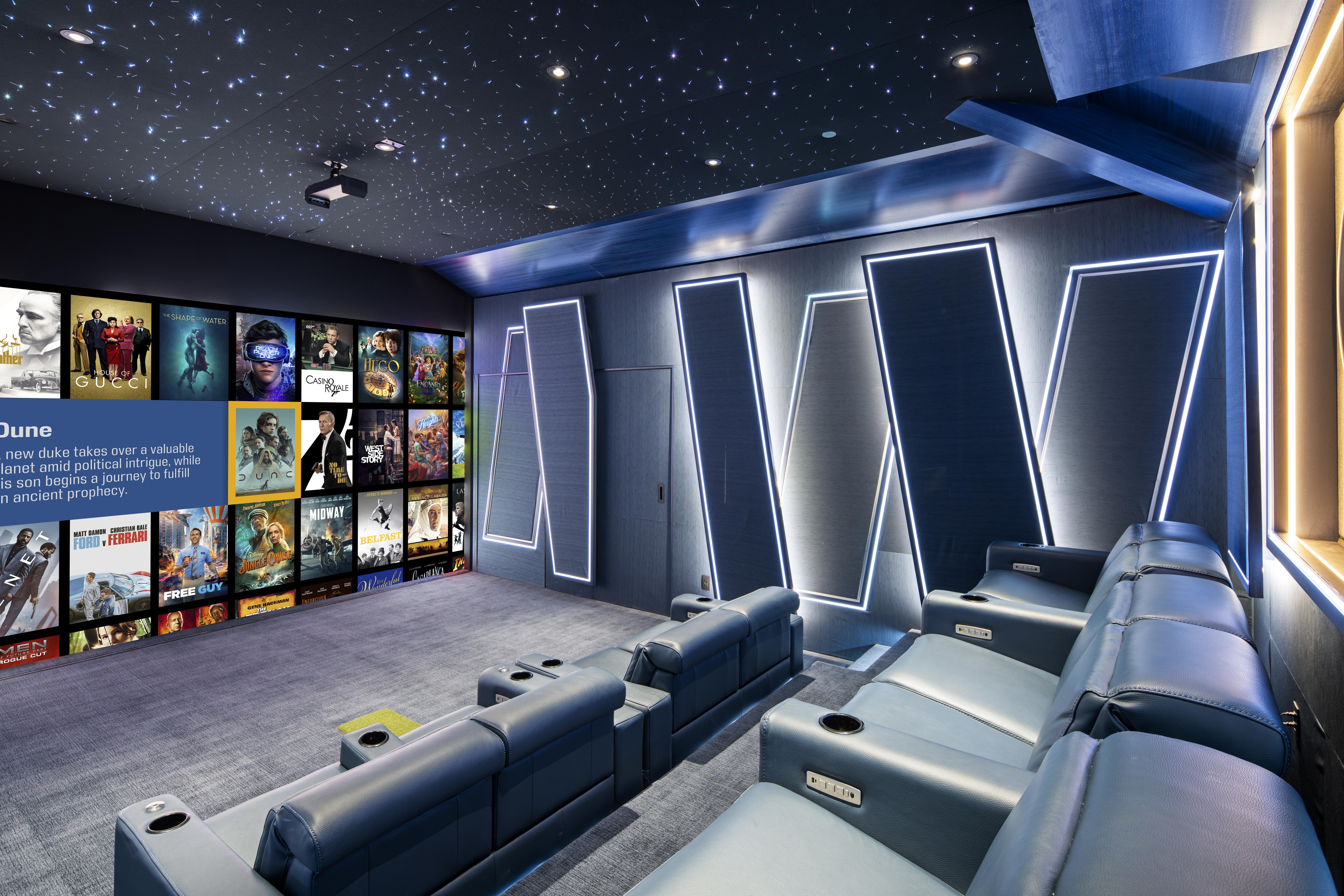 Nerve Inc. Trinnov-Ascendo 21 ch Atmos w 4 dual 18" subs and 32" infrasonic sub & 35K lumen Christie Griffyn