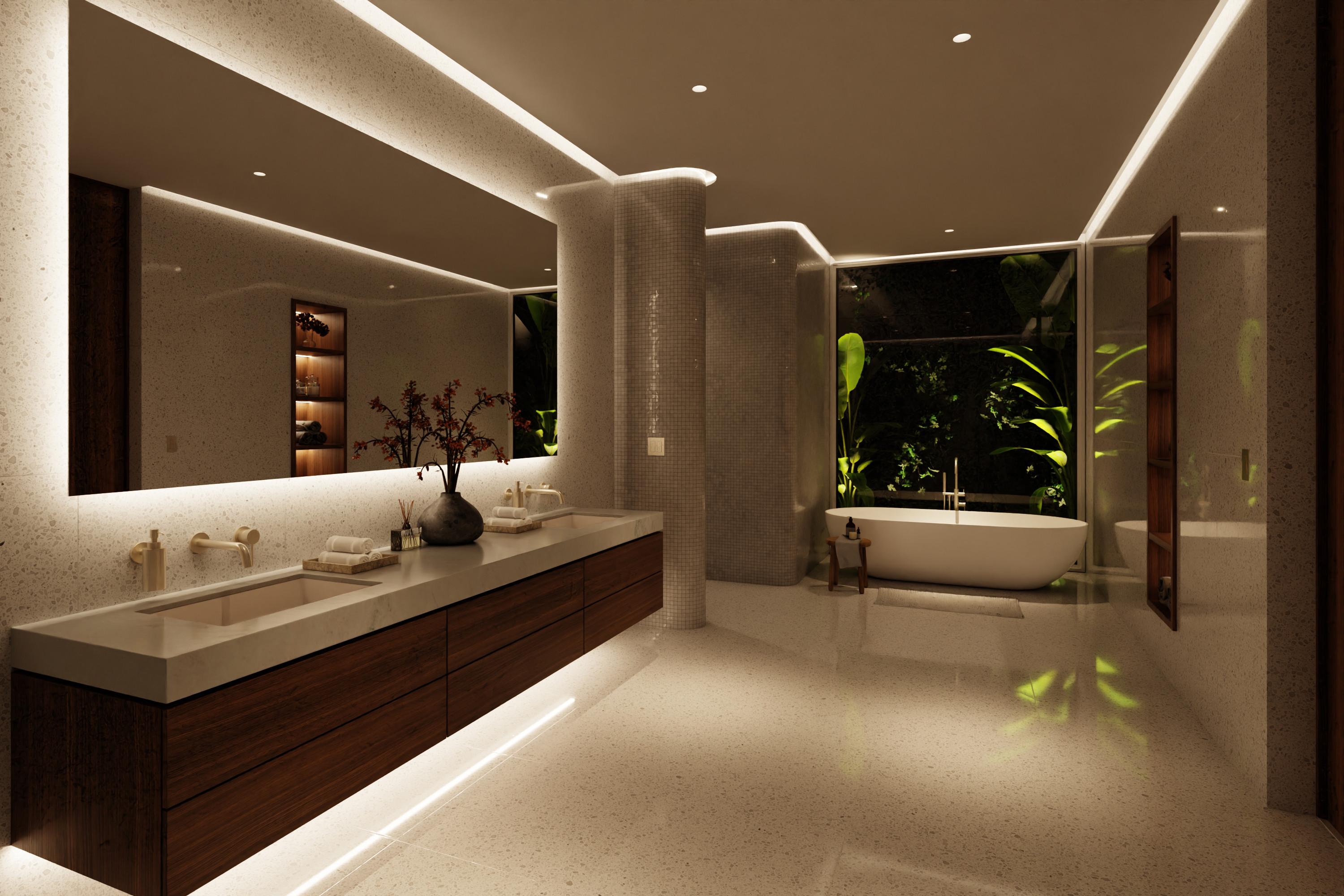 Lutron Rania Tape Lights, Rania D2 Downlights, Palladiom Keypad