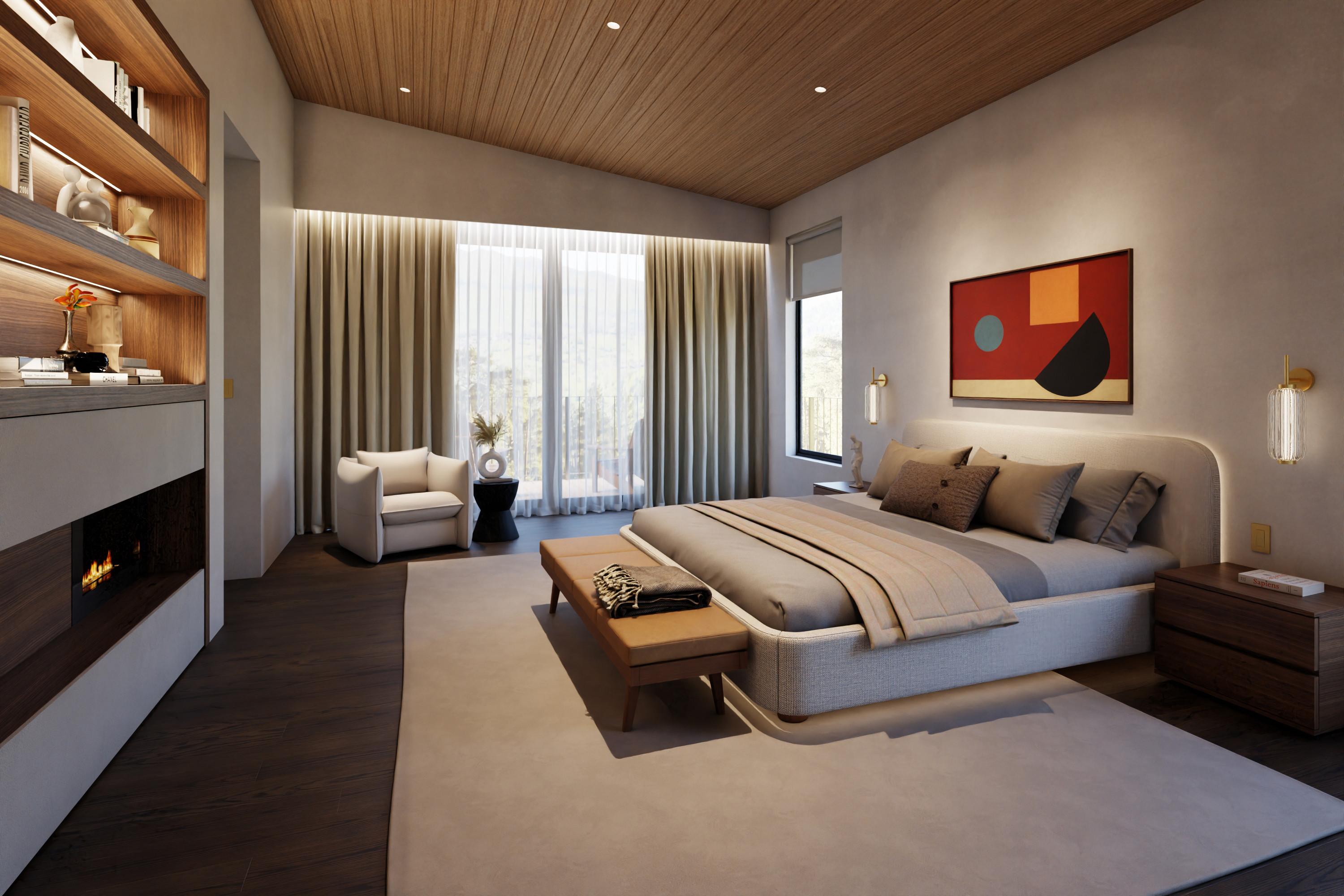 Lutron Rania Tape Light, Rania D2 Downlights, Sivoia QS Drapery, Palladiom Wire-Free Roller Shades
