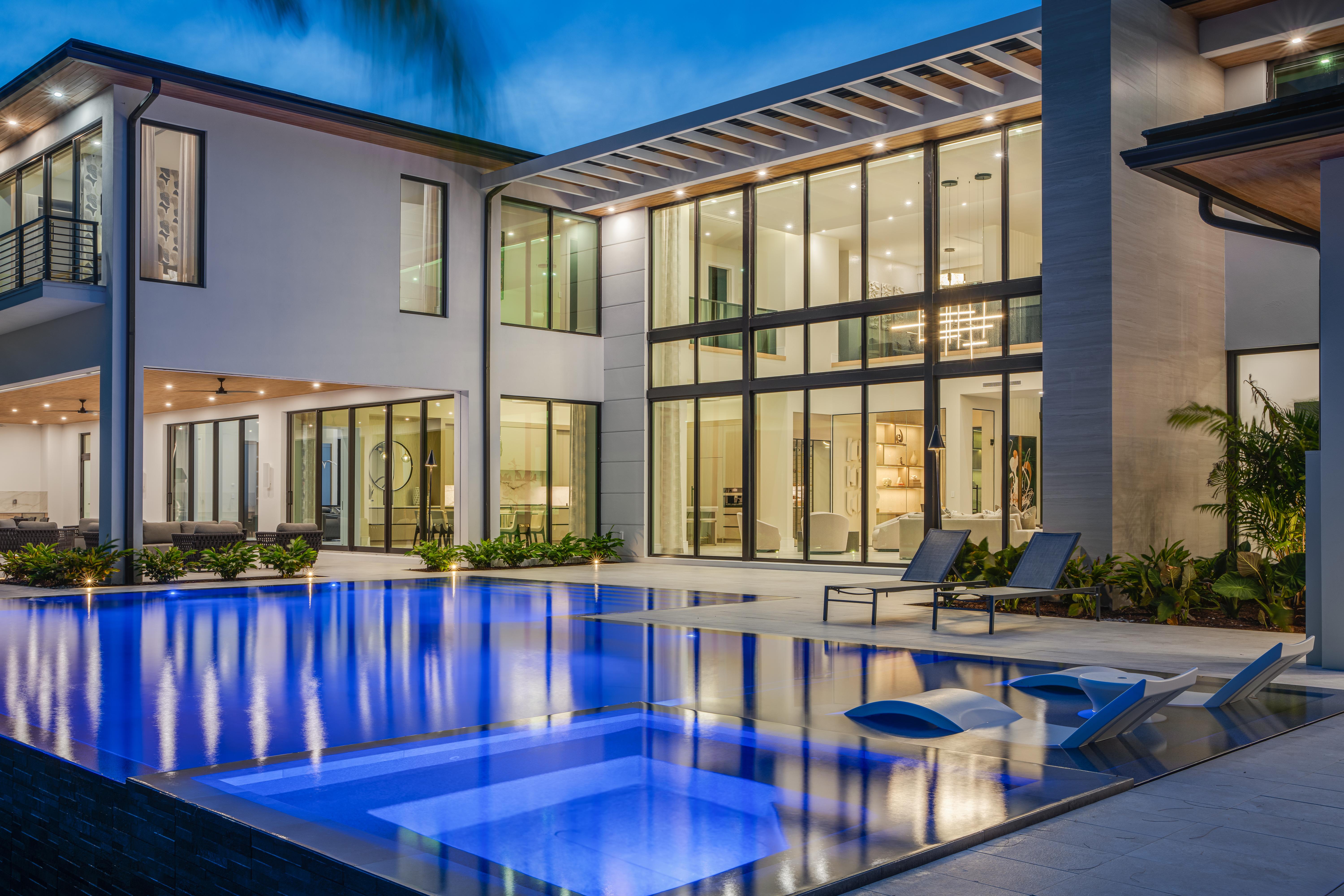 Petrone Technology Group Crestron lighting, audio, video; custom club room AV; and Coastal Source outdoor tech.